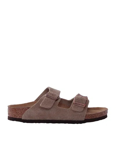 Birkenstock Arizona Kids Taupe, Suede Leather, S In Brown
