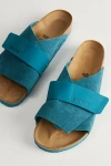 Birkenstock Arizona Kyoto Sandal In Deep Turquoise At Urban Outfitters