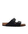 Birkenstock Regular Arizona Pin-button Slippers In Black