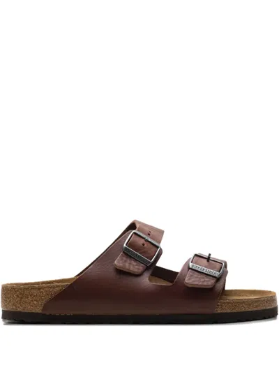 Birkenstock Arizona Leather Buckle Sandals In Brown