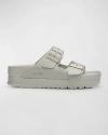 Birkenstock Arizona Pap Flex Platform Sandals In Mineral Gray
