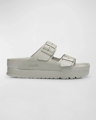 Birkenstock Papillio By  Arizona Flex Exquisite Platform Sandal In Mineral Gray