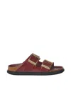 Birkenstock Arizona Leather Sandals In Red