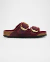 Birkenstock Arizona Big Buckle Genuine Shearling Lined Sandal In Zinfandel