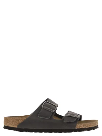 Birkenstock Arizona - Leather Slipper In Black