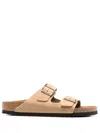 Birkenstock Arizona Leather Unisex Sandals In Nude & Neutrals