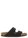 Birkenstock Arizona Suede Sandal With Print In Black