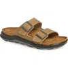 Birkenstock Arizona Lug Sole Slide Sandal In Brown