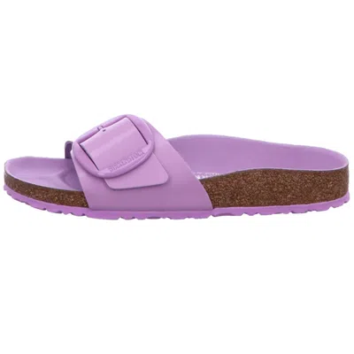 Pre-owned Birkenstock Arizona Madrid Big Buckle High Shine Crocus Sandals Leather Patent In Madrid High-shine Crocus
