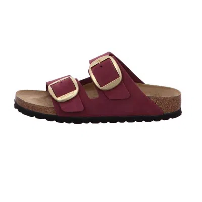 Pre-owned Birkenstock Arizona Madrid Big Buckle Leather Berry Crush Sandals Slides Mules In Berry Crush Arizona