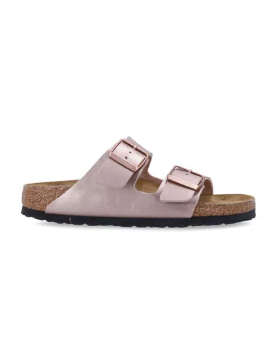 Birkenstock Arizona Metallic Birko In Pink