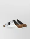 Birkenstock Heeled Sandals With Flat Sole And Open Toe In Silver