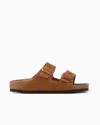 Birkenstock Arizona Soft Footbed Sandal In Light Brown At Urban Outfitters In Mink