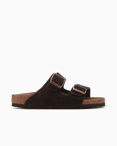 BIRKENSTOCK BIRKENSTOCK ARIZONA MOCHA, SUEDE LEATHER SHOES
