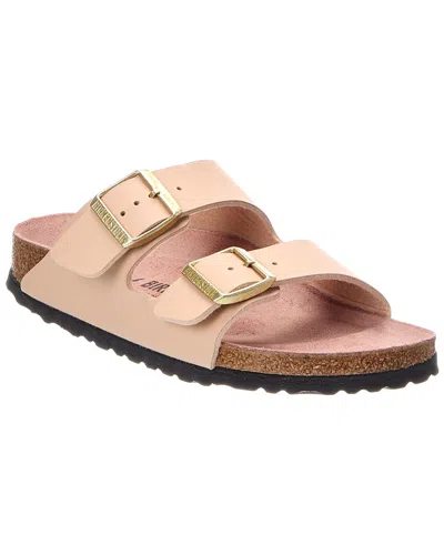 Birkenstock Arizona Narrow Birko-flor Leather Sandal In Pink