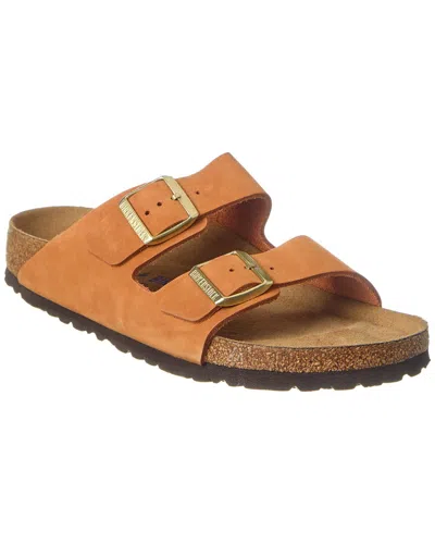 Birkenstock Arizona Narrow Soft Footbed Leather Sandal In Brown