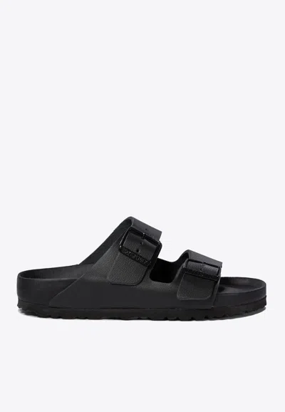 Birkenstock Arizona Natural Leather Sandals In Black