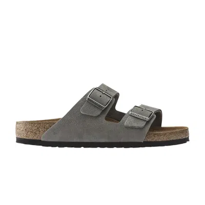 Pre-owned Birkenstock Arizona Nubuck Leather 'desert Buck Whale Grey' | Men's Size 45