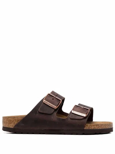 Birkenstock Arizona Oiled Leather Sandals In Brown