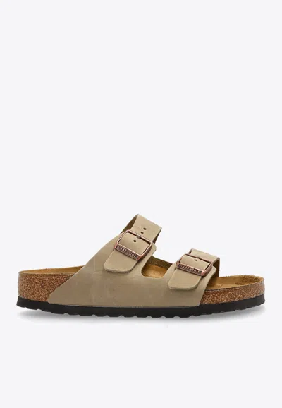 Birkenstock Arizona Oiled Leather Sandals In Beige