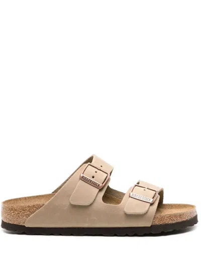 Birkenstock Arizona Oiled Leather Sandals In Beige