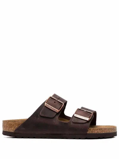 Birkenstock Arizona Oiled Leather Sandals In Brown