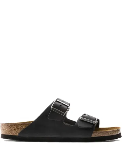 BIRKENSTOCK ARIZONA OILED-LEATHER TWO-STRAP SANDALS