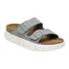 Birkenstock Papillio Arizona Chunky Womens Birko-flor Sandals In Green