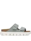 Birkenstock Papillio Arizona Chunky Womens Birko-flor Sandals In Pure Sage
