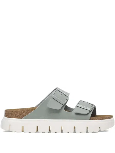 Birkenstock Papillio Arizona Chunky Womens Birko-flor Sandals In Pure Sage