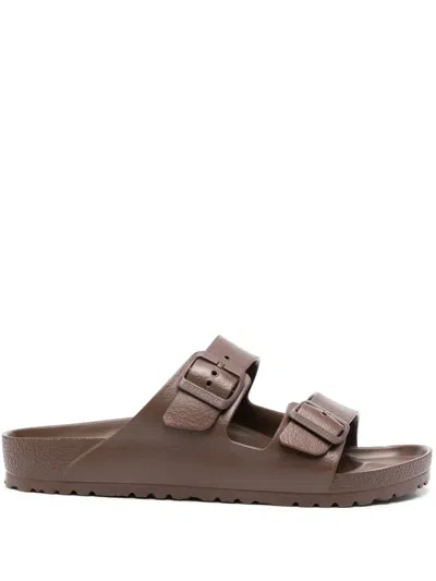 Birkenstock Arizona Pebbled Slides In 褐色