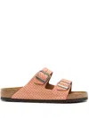 Birkenstock Arizona Perforated Suede Sandals In Orange