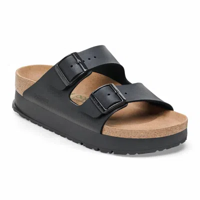 Birkenstock Arizona Platform Birko-flor Unisex Sandal In Black