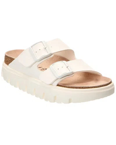 Birkenstock Arizona Platform Leather Sandal In White