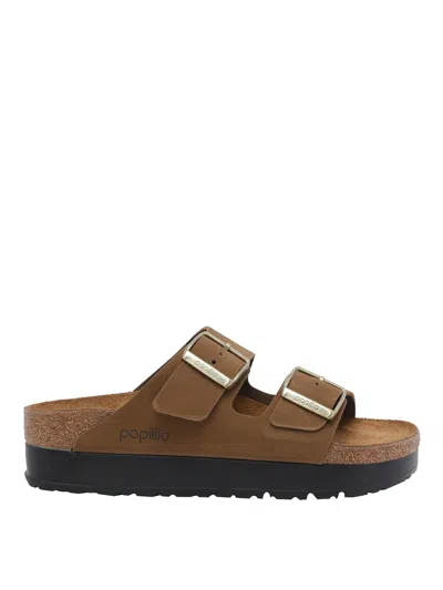 Birkenstock Arizona Platform Sandals In Brown