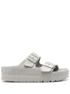 Birkenstock Platform Sandals Asymmetric Toe In Gray