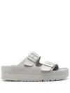 Birkenstock Arizona Pap Flex Platform Sandals In Grey