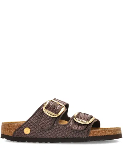 Birkenstock Arizona Big Buckle Raffia Sandals In Animal Print