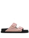 Birkenstock Arizona Raffia Luxe Sandals Shoes In Pink
