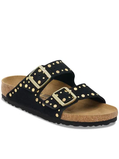 Birkenstock Arizona Rivet Sandals With Adjustable Straps In Black