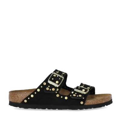 Birkenstock Classic Arizona Sandals With Studded Accents In Black