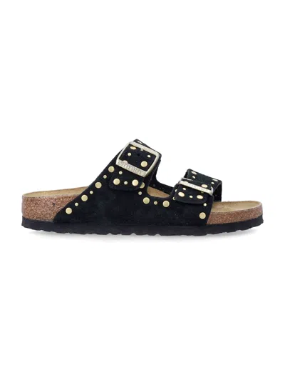 Birkenstock Arizona Rivet Sandals With Adjustable Straps In Black