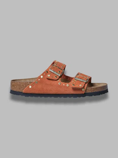Birkenstock Arizona Rivet Dark Rust, Suede Leather - Calz. ♪