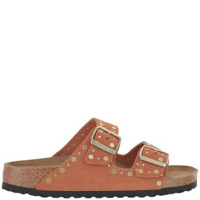 Birkenstock Arizona Rivet Sandals In Orange