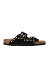 Birkenstock Arizona Rivet Studded Open Toe Sandals In Black