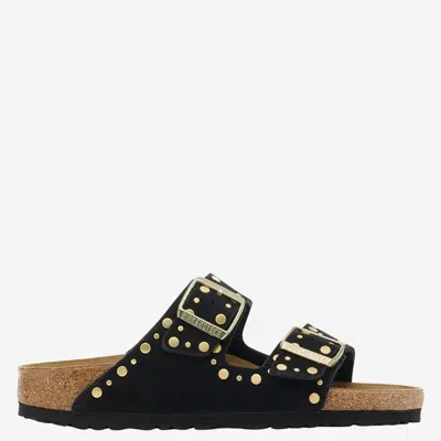 Birkenstock Arizona Rivet Sandals With Adjustable Straps In Black