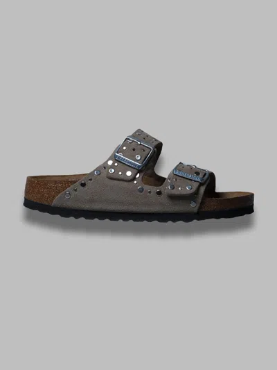 Birkenstock Arizona Rivet Taupe, Suede Leather - Calz. ♪