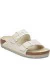 Birkenstock Arizona Rivet Woven Slides In Neutral