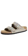Birkenstock Arizona Rivets Sandals Taupe In Taupe