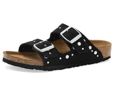 Birkenstock Arizona - Rivets (toddler/little Kid/big Kid) Kids Shoes Black : Eu 35 (us 4-4.5 Big Kid) Narrow, Sy In Animal Print
